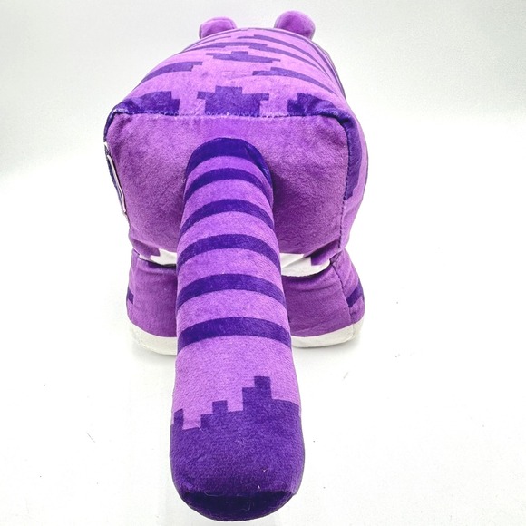 MINECRAFT 22" Legends Jay Franco Purple Pixelated Tiger Plush Toy Stuffed Animal - Picture 4 of 7